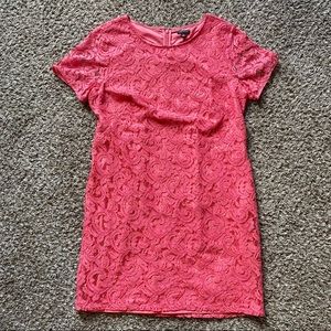 Ann Taylor Pink Lace Shift Dress